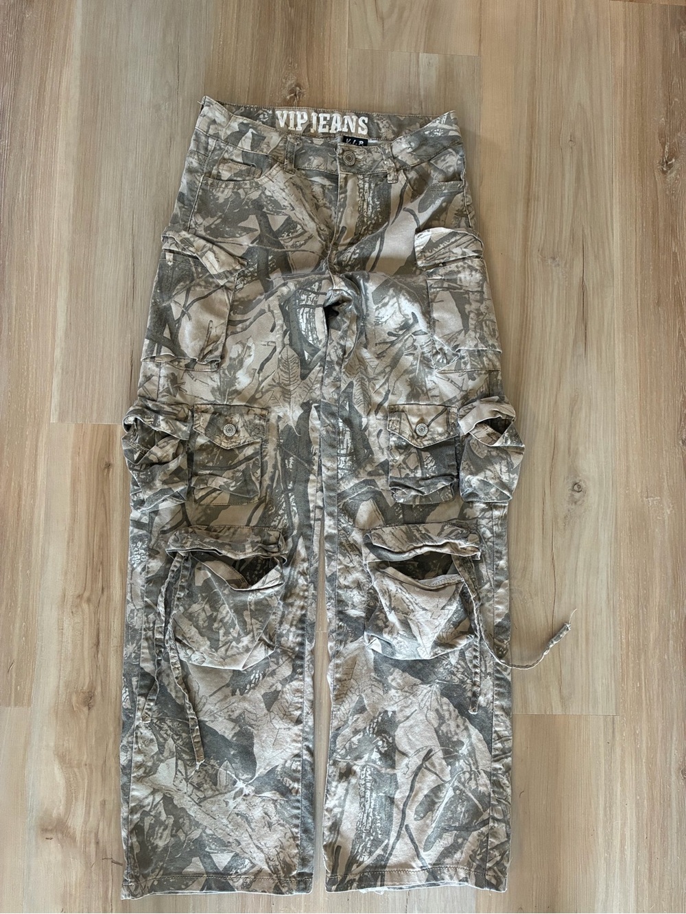 VIP Beige & Brown Camo Cargo Pants